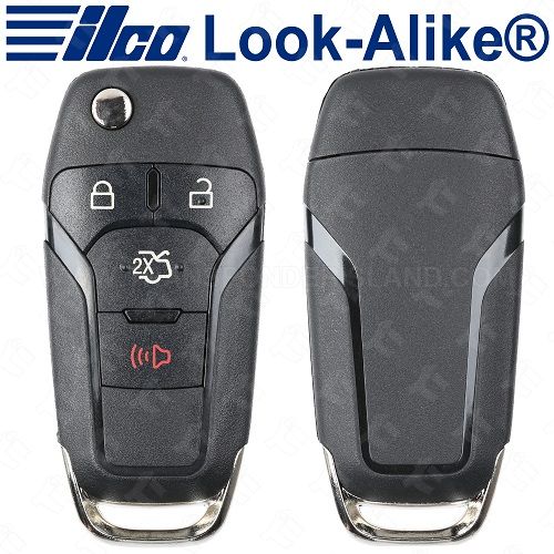 Ilco 2013 - 2022 Ford Fusion High Security Remote Head Flip Key 4B Trunk  - FLIP-FORD-4B2HS