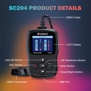 CGSULIT SC204 Car OBD2 Code Reader EOBD Scan Diagnostic Tool for Vehicle Check Engine Light Emission Analyze